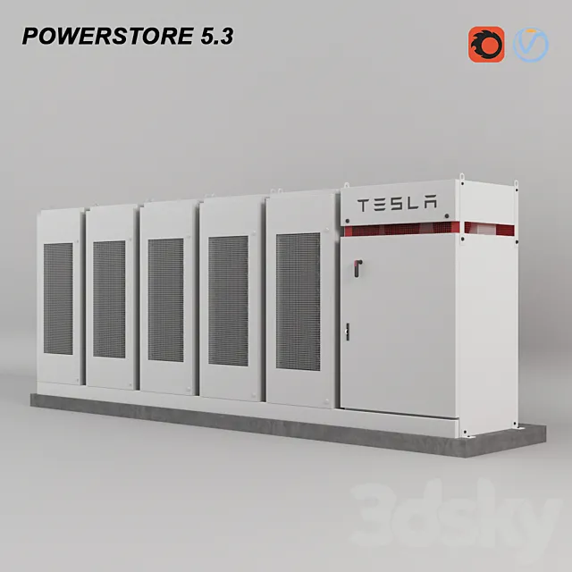 POWER PACK TESLA 3DS Max Model