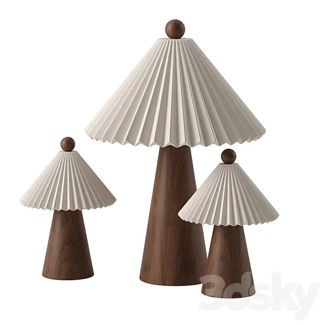 Prairie Table Lamp by Huey Lightshop 3DS Max Model