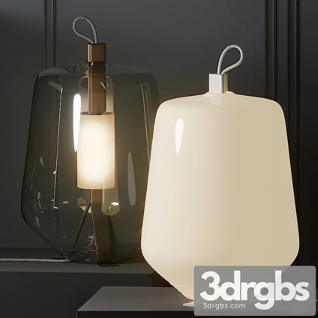 Prandina luisa gauzak table lamps in 4 colors 3dsmax Download