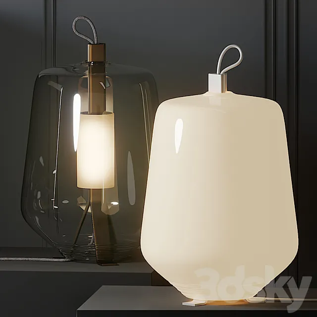 Prandina LUISA GAUZAK Table Lamps in 4 Colors 3ds Max