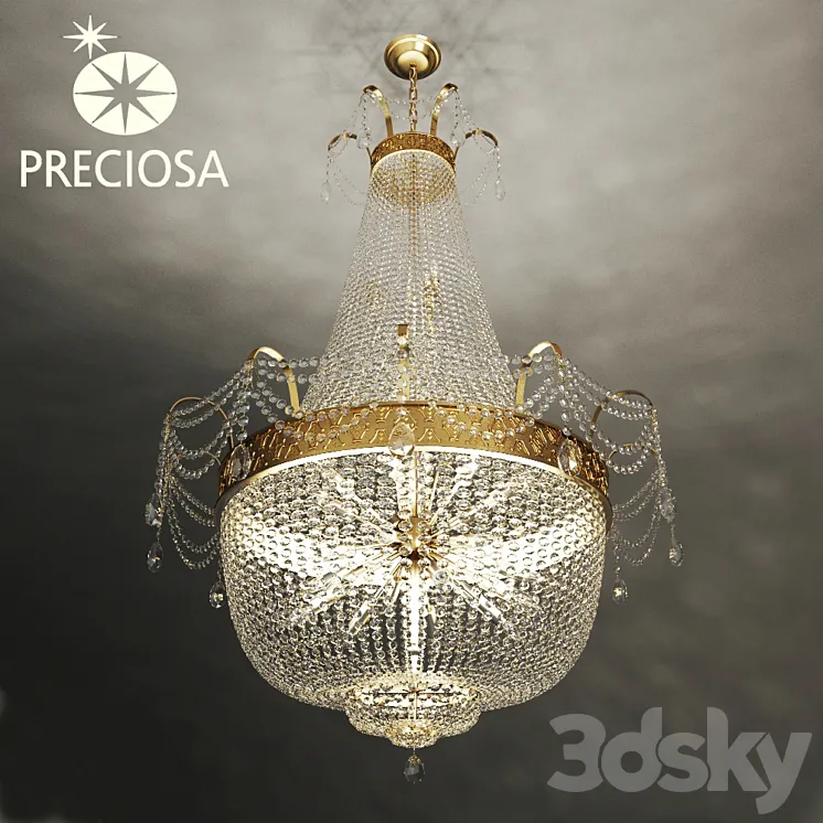 Preciosa crystal chandelier BB 050900024 3dsMax Model