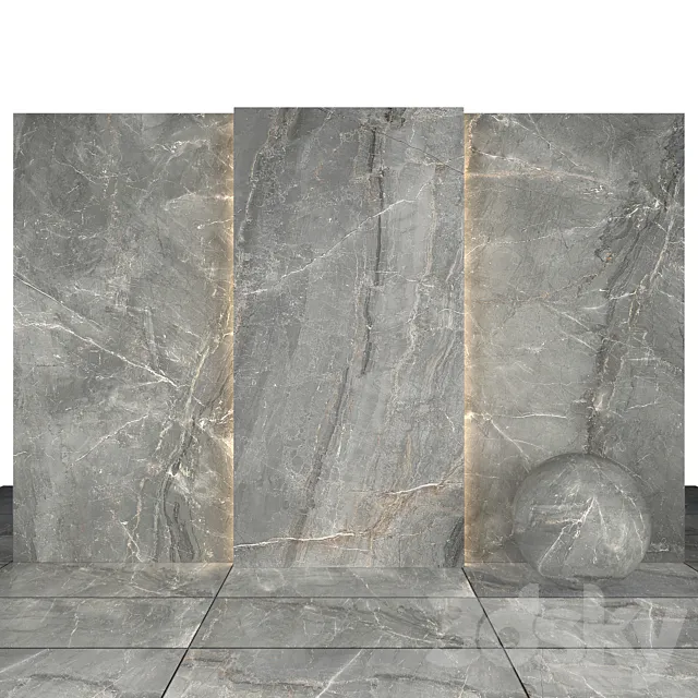 Precious Light Gray Marble 3DS Max Model