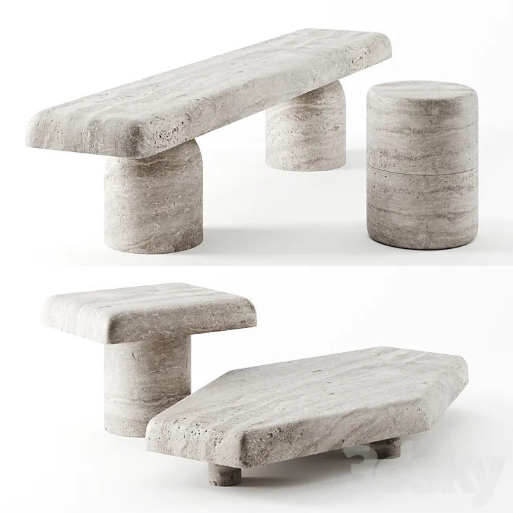 Primitif Collection Tables by Francesco Balzano & Valeriane Lazard 3DS Max Model