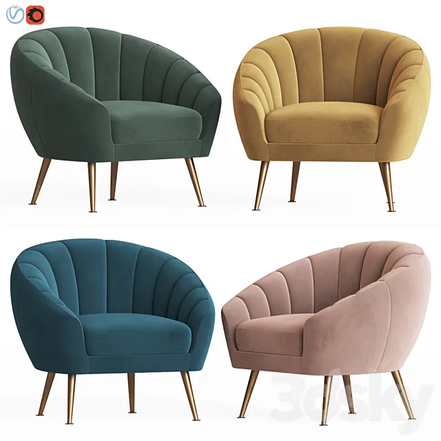 Primrose Accent Armchair Made 3ds Max