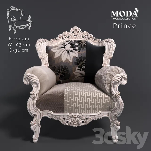 Prince armchair by Modacollection 3dsMax Model