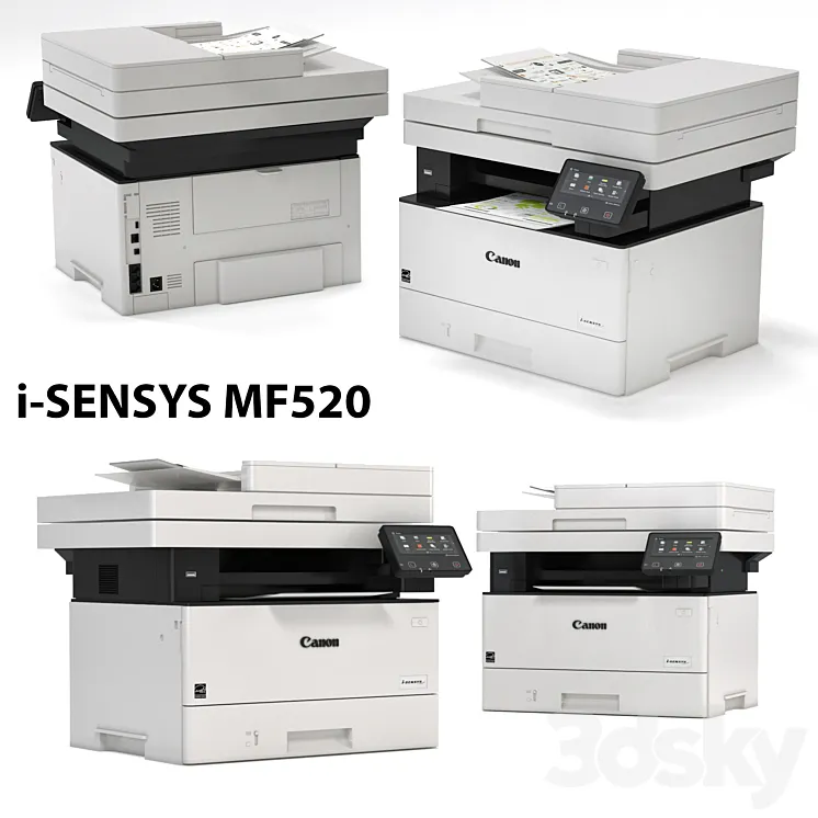 Printer Canon i-SENSYS MF520 Multifunction Printer 3DS Max