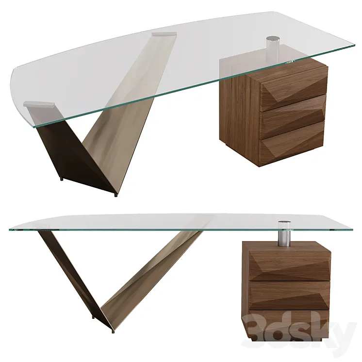 Prisma steel desk by Reflex 3DS Max