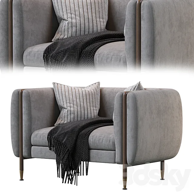 Private Label 2019 BARLOW Armchair 3DS Max Model