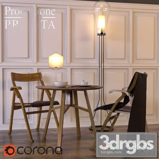 Produzione Privata Table and Chair 3dsmax Download