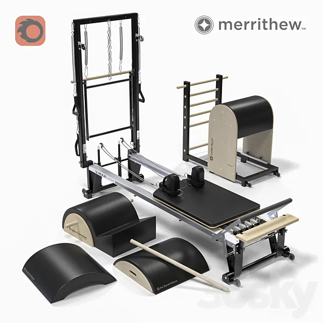 Professional equipment for Pilates Merrithew 3DS Max Model