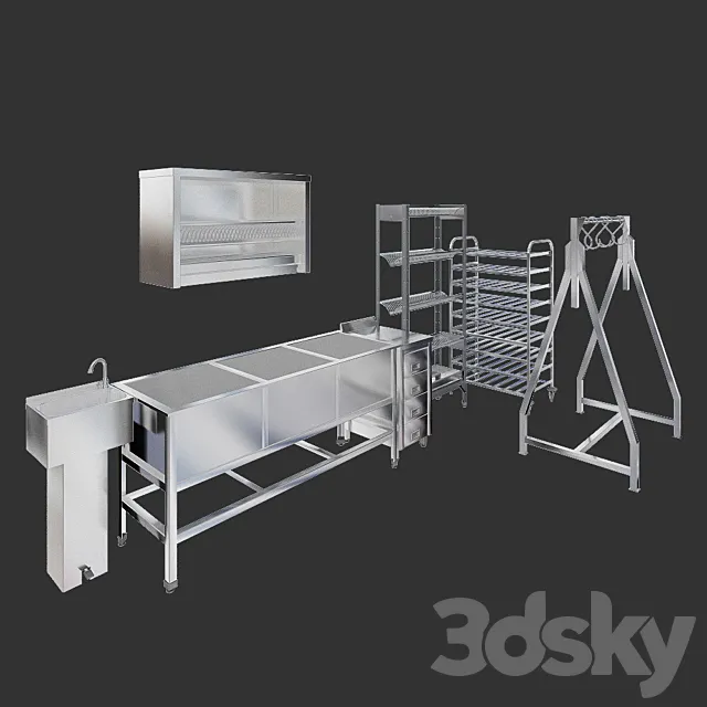 Professional kitchen equipment 2 3DSMax File