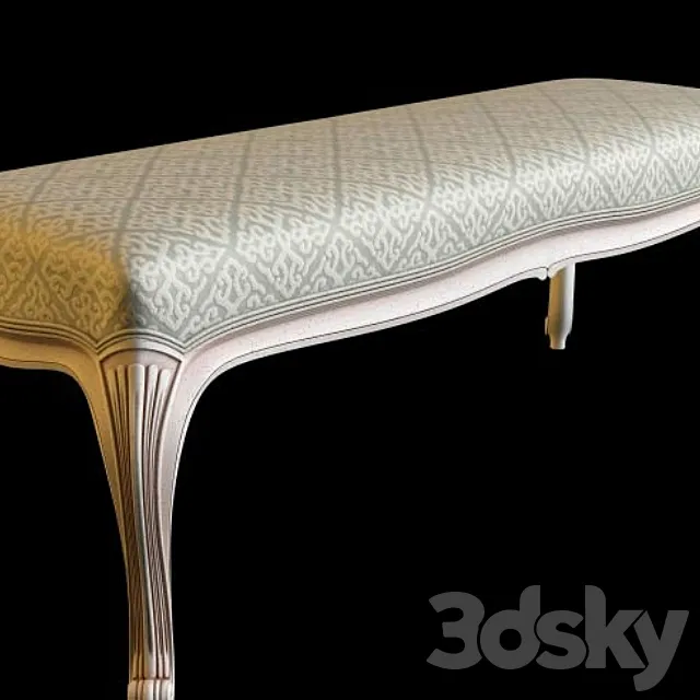 profi bench Louis XVI 3DS Max Model