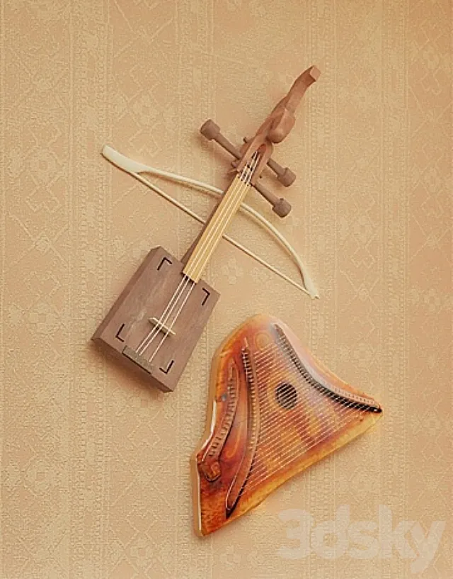 profi vintage folk instruments 3DSMax File