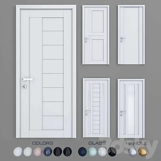 Profil Doors U set 2 3DS Max Model