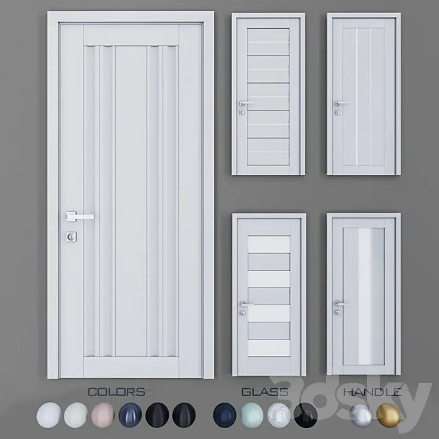 Profil Doors U set 5 3DSMax File