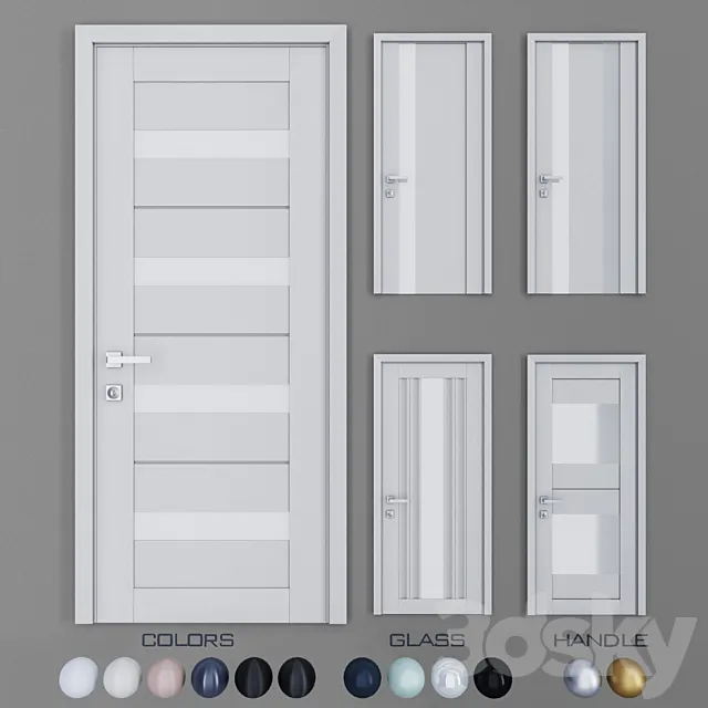 Profil Doors U set 6 3ds Max