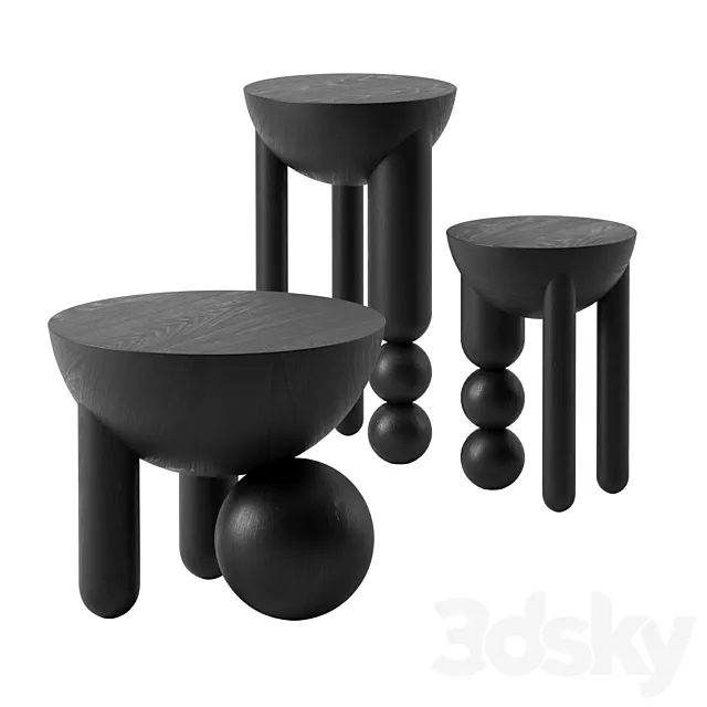 Profiterole side tables by Bohinc Studio 3DS Max Model
