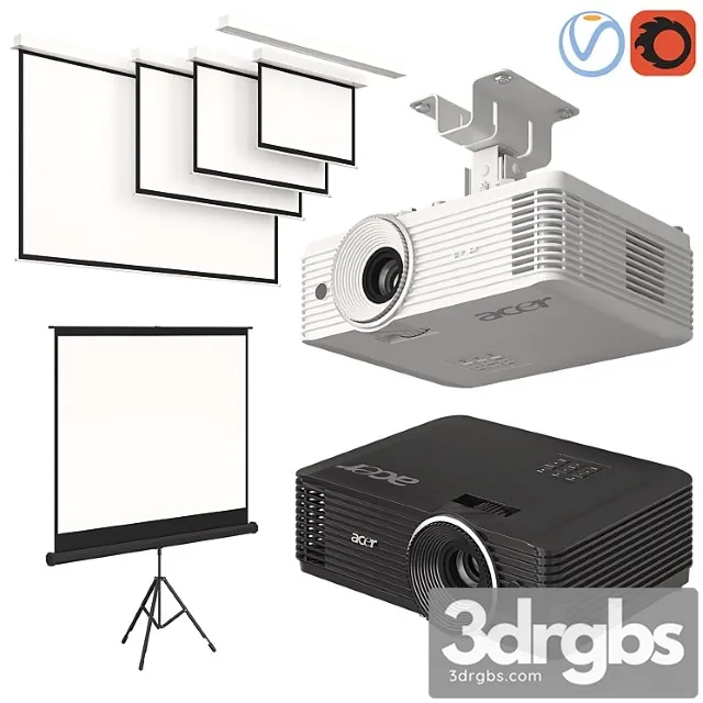 Projector Acer With Screens Set 3dsmax Download