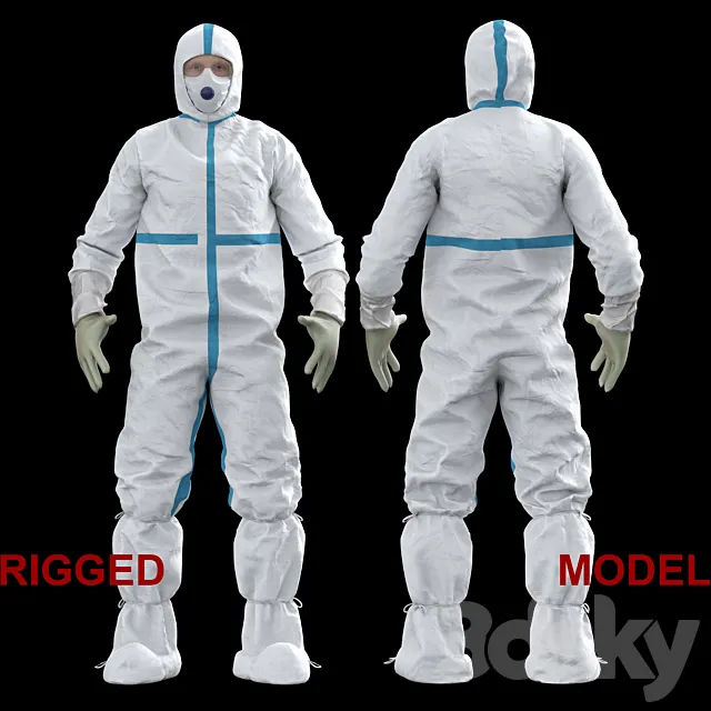 Protective suit. Quarantine 3ds Max