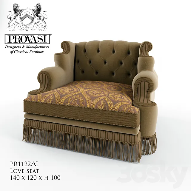 Provasi love seat PR1122-C 3ds Max