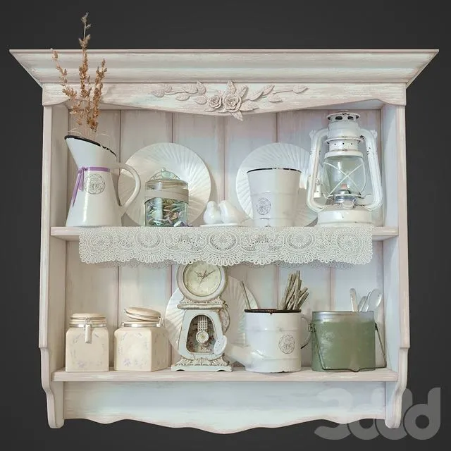 Provencal style shelf 3dsMax Model