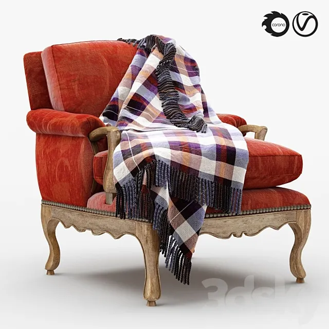 Provence Bergere Chair 3ds Max
