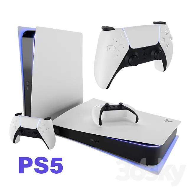 PS5 Sony PlayStation 5 game console 3ds Max