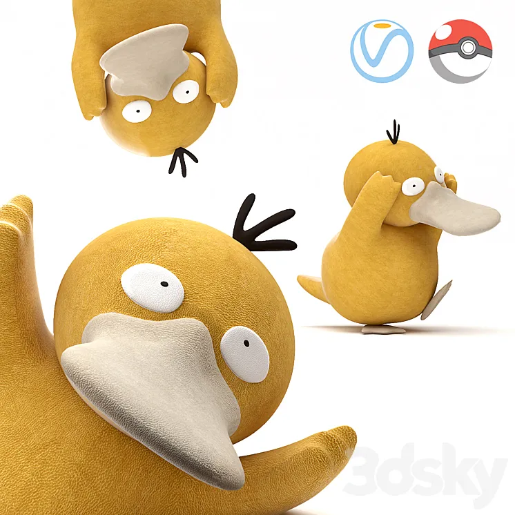 PsyDuck 3DS Max - 3ds Max Files