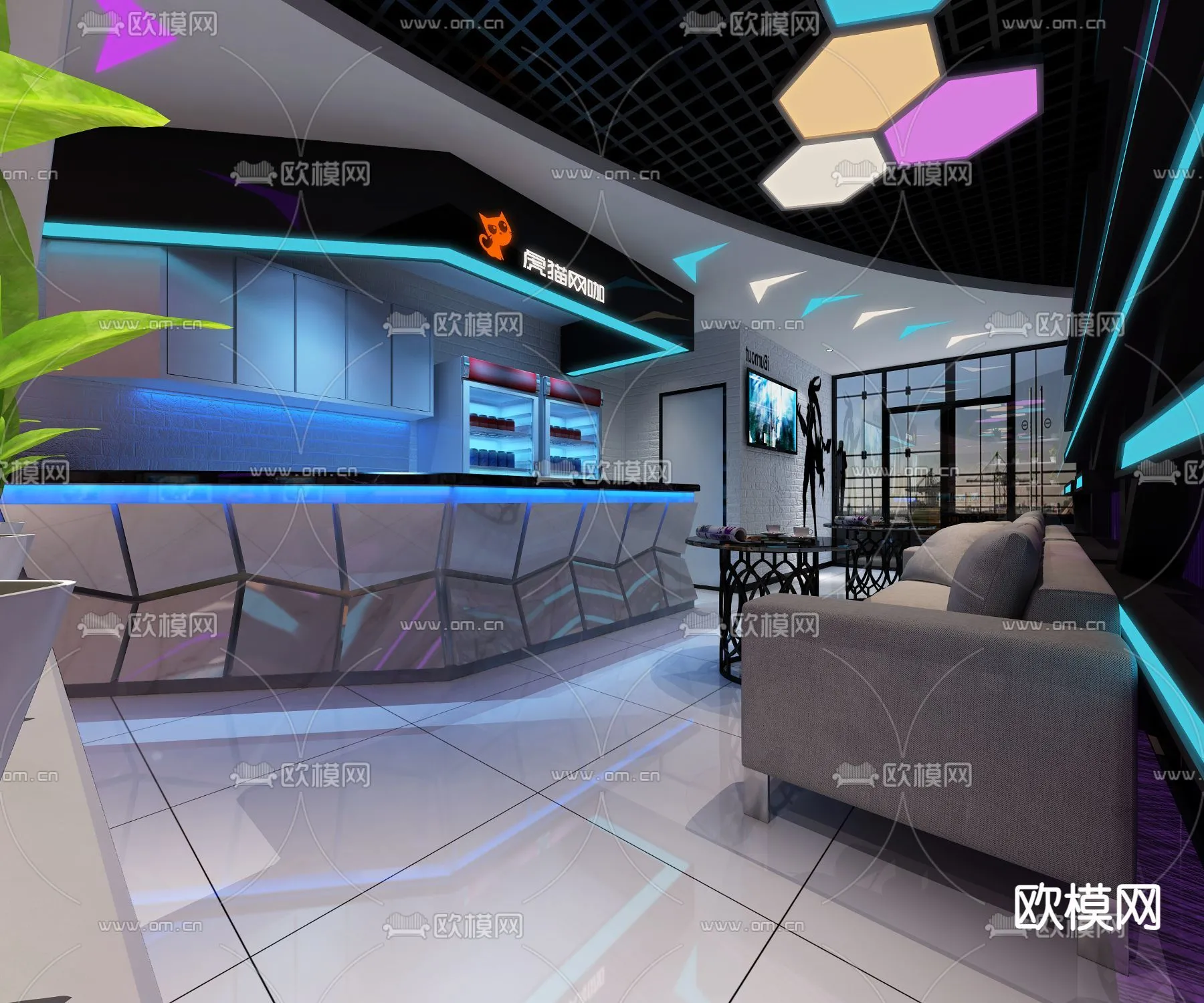 PUBLIC COMMERCE SPACE – 3D Model For Interior Design – 10885