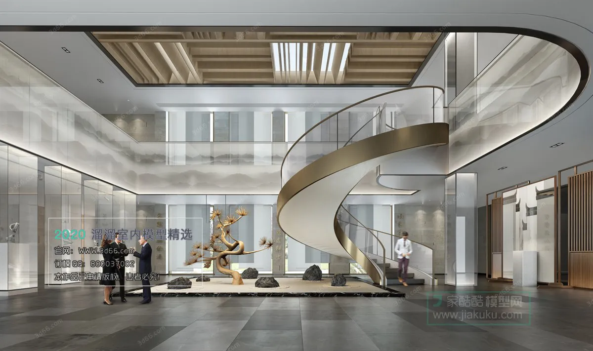 PUBLIC SPACE 3D MODEL – Lobby_Reception – 3