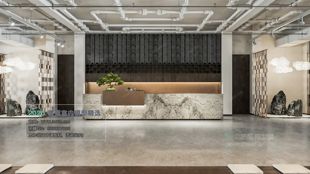 PUBLIC SPACE 3D MODEL – Lobby_Reception – 28