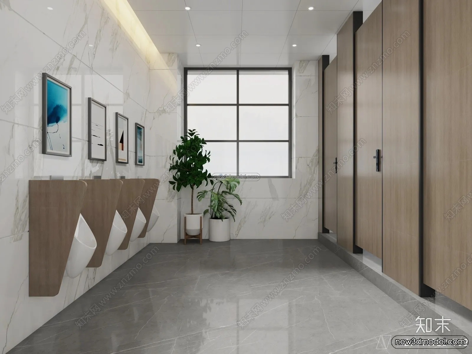 Public Toilet – WC – 3D Interior Scene – 3D Models – 057