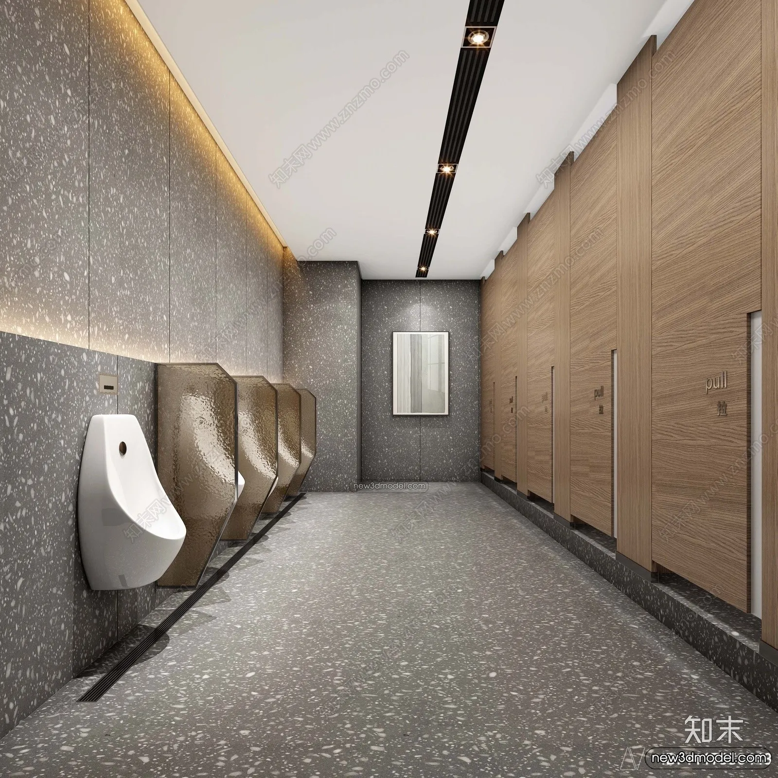 Public Toilet – WC – 3D Interior Scene – 3D Models – 058