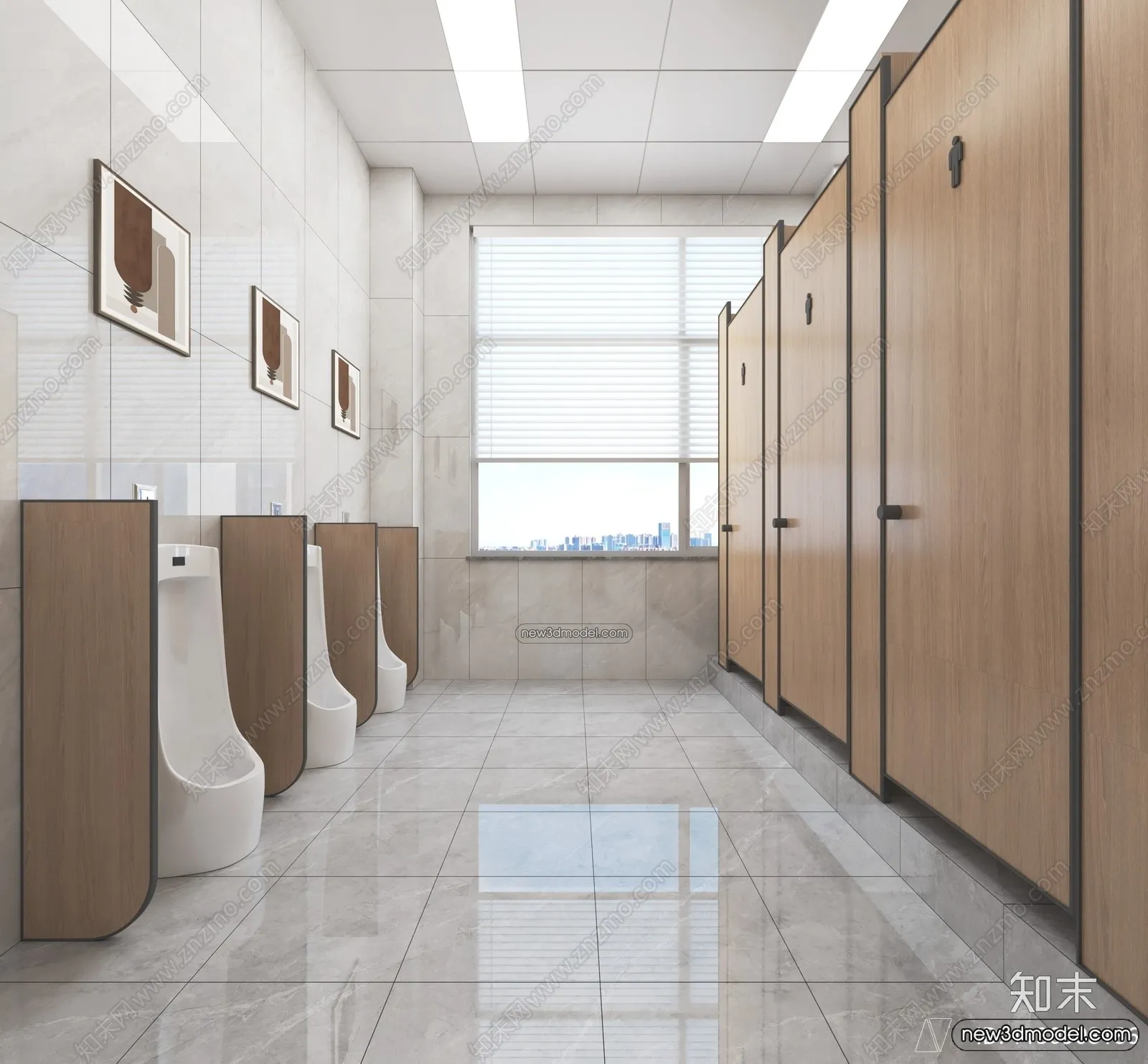 Public Toilet – WC – 3D Interior Scene – 3D Models – 072