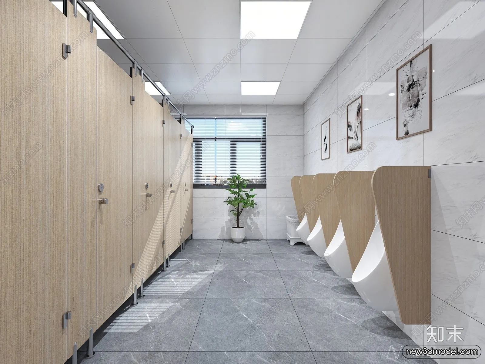 Public Toilet – WC – 3D Interior Scene – 3D Models – 114