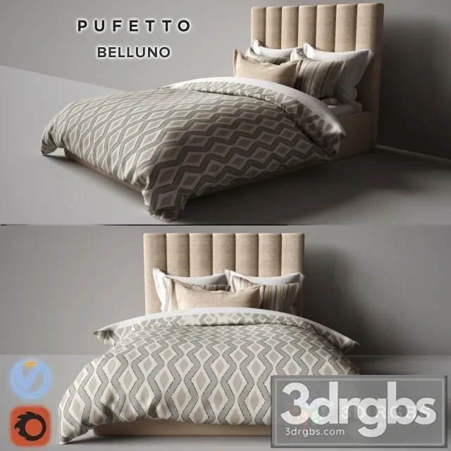 Pufetto Belluno Bed 3dsmax Download