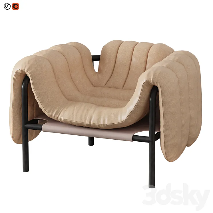 Puffy lounge chair 3DS Max Model