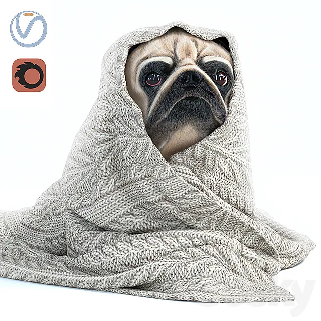 Pug 1 – Winter is coming 3DSMax File