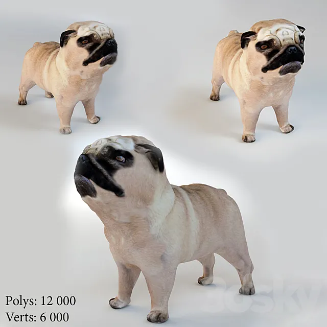 Pug 3DS Max Model