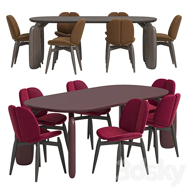 PULP Chair And PULP DINING TABLE 3ds Max
