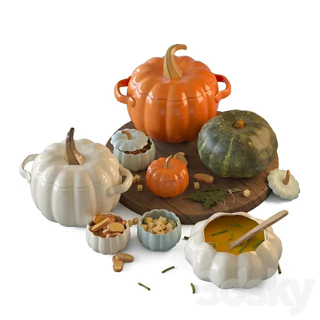 Pumpkin set 3ds Max