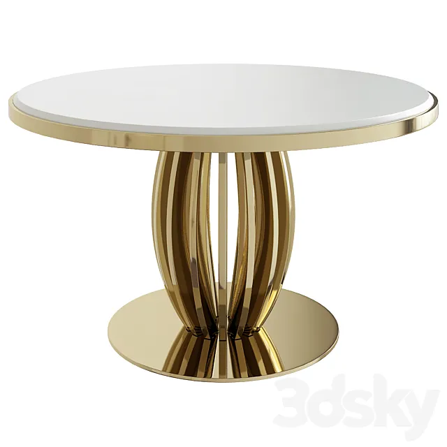 Pumpkin White and Gold Table from Roberto Cavalli 3ds Max