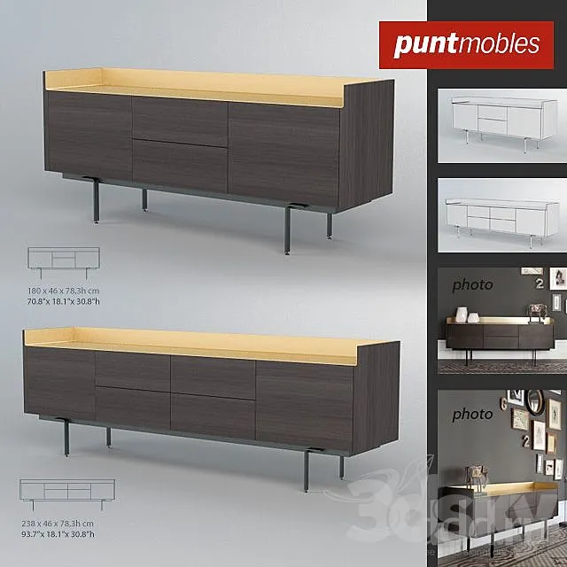 Punt Mobles _ Stockholm Sideboard 3DS Max Model