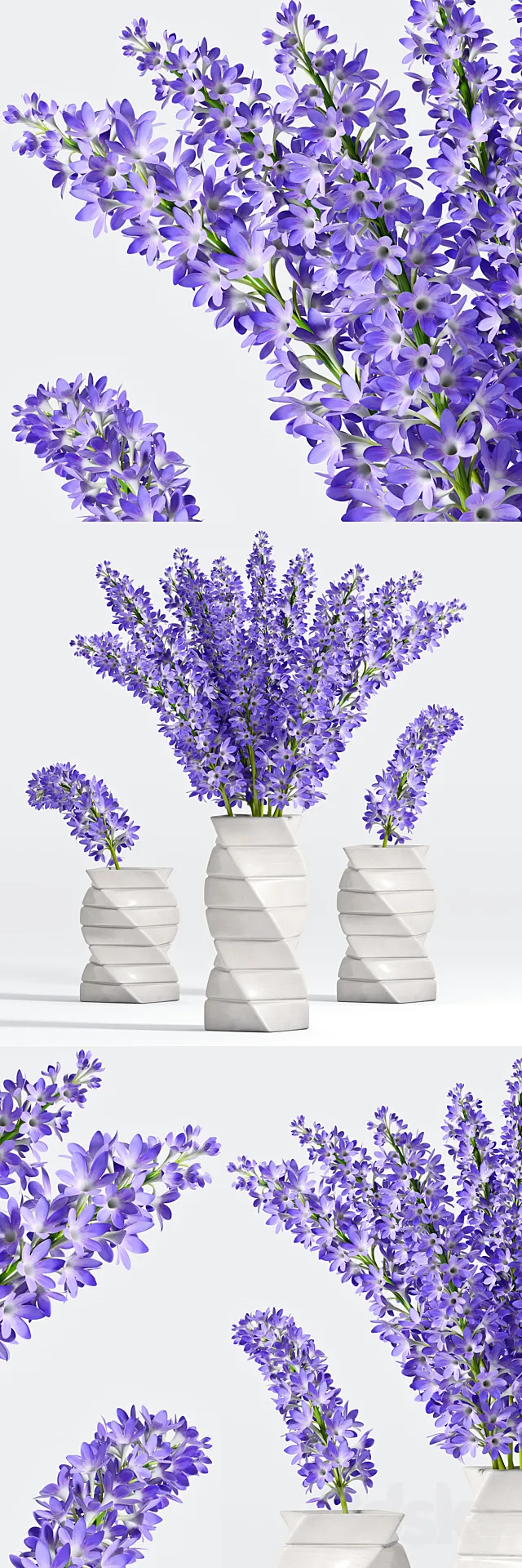 Purple flower vase 3ds Max