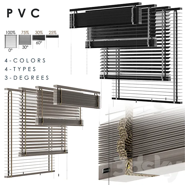 PVC Blind 1150 in 45 mm 3DS Max Model