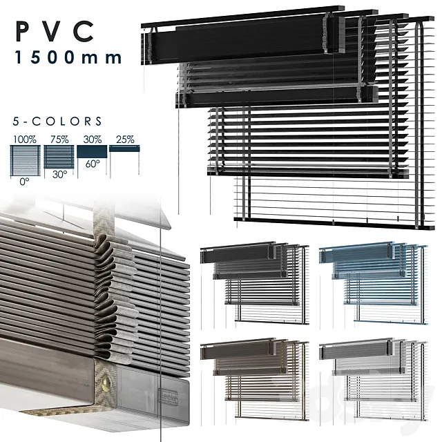 PVC Blind 1500 in 45 mm 3DS Max Model