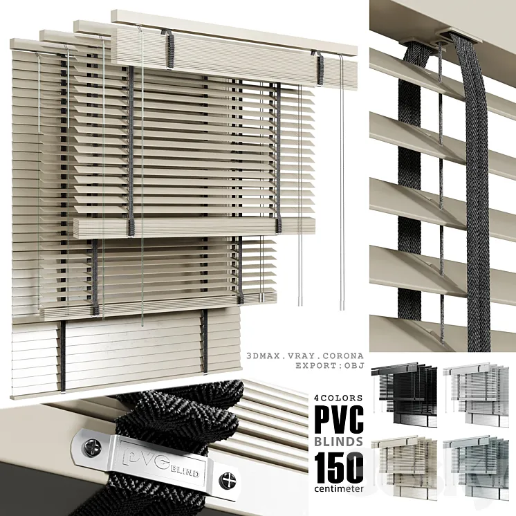 pvc blinds 150 cm 3DS Max