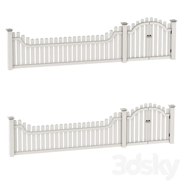 PVC fence 3ds Max