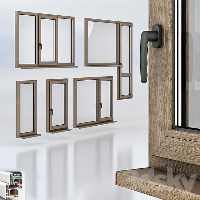 PVC windows Premium 3DS Max Model