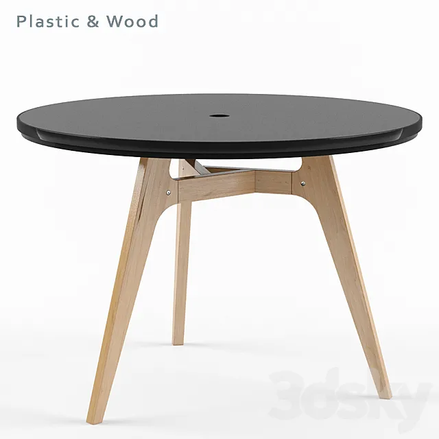 P&W (plastic and wood) table 3DSMax File